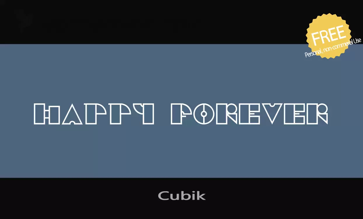 Font Sample of Cubik