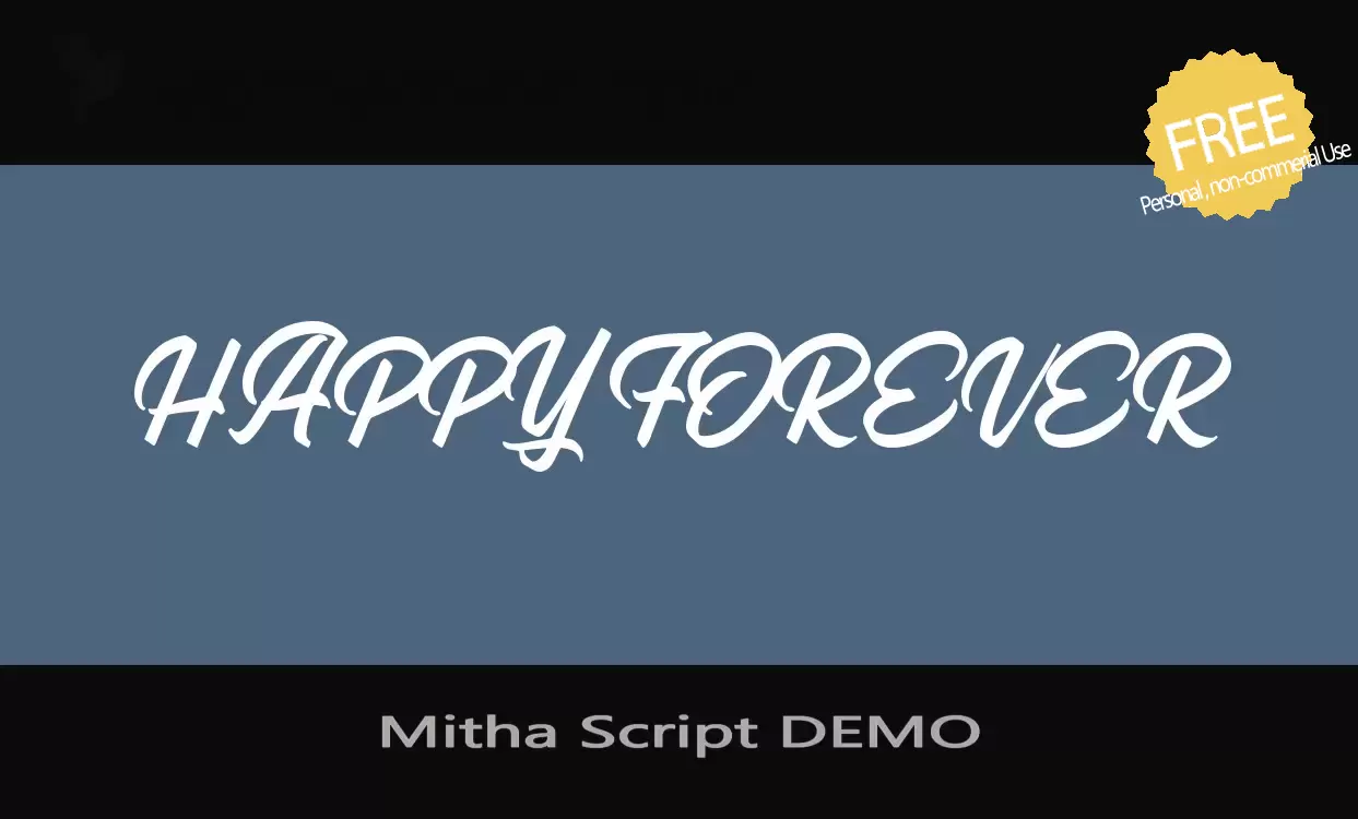 Font Sample of Mitha-Script-DEMO