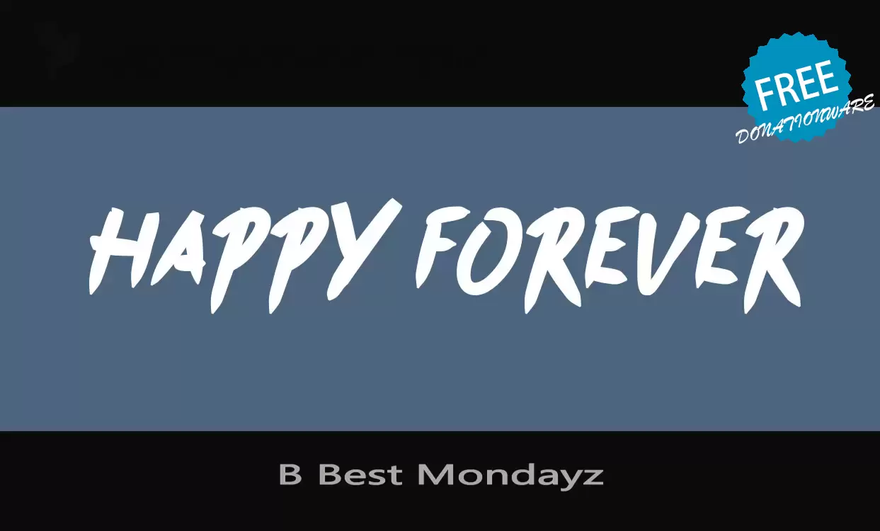 Font Sample of B-Best-Mondayz