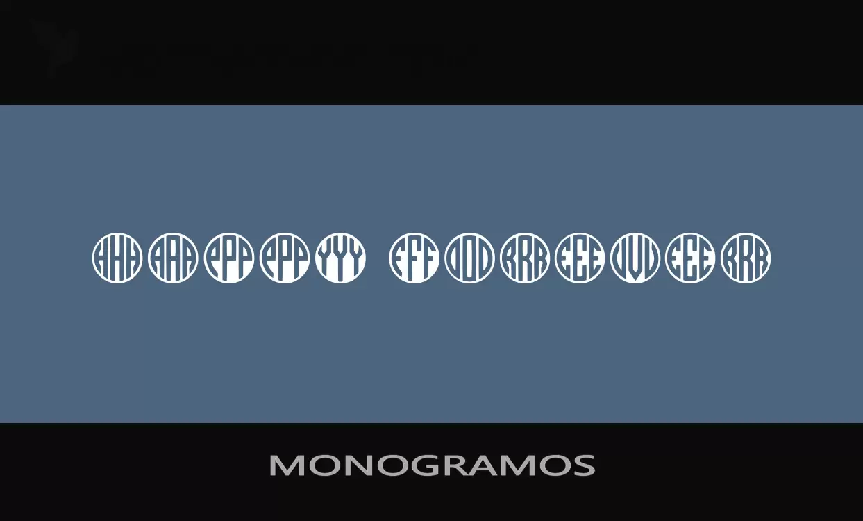 「MONOGRAMOS」字体效果图