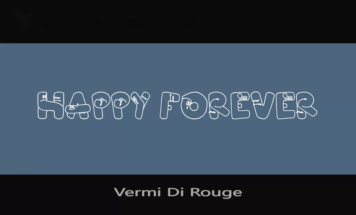 Font Sample of Vermi-Di-Rouge