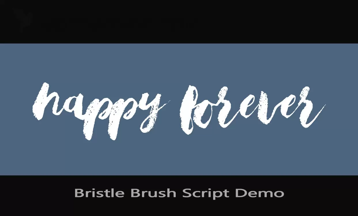 Font Sample of Bristle-Brush-Script-Demo