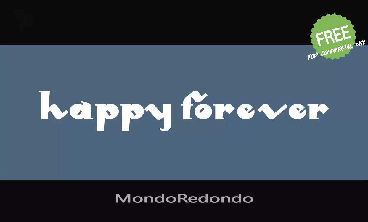 「MondoRedondo」字体效果图