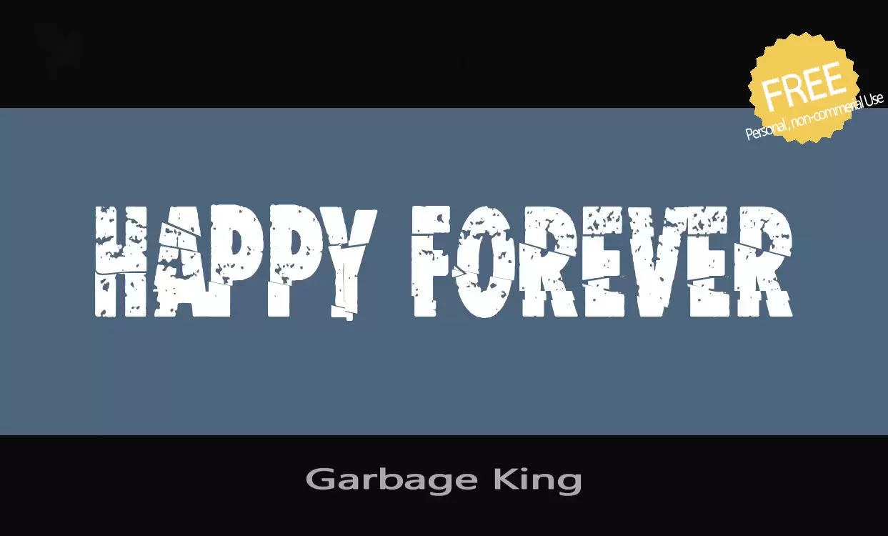 Font Sample of Garbage-King