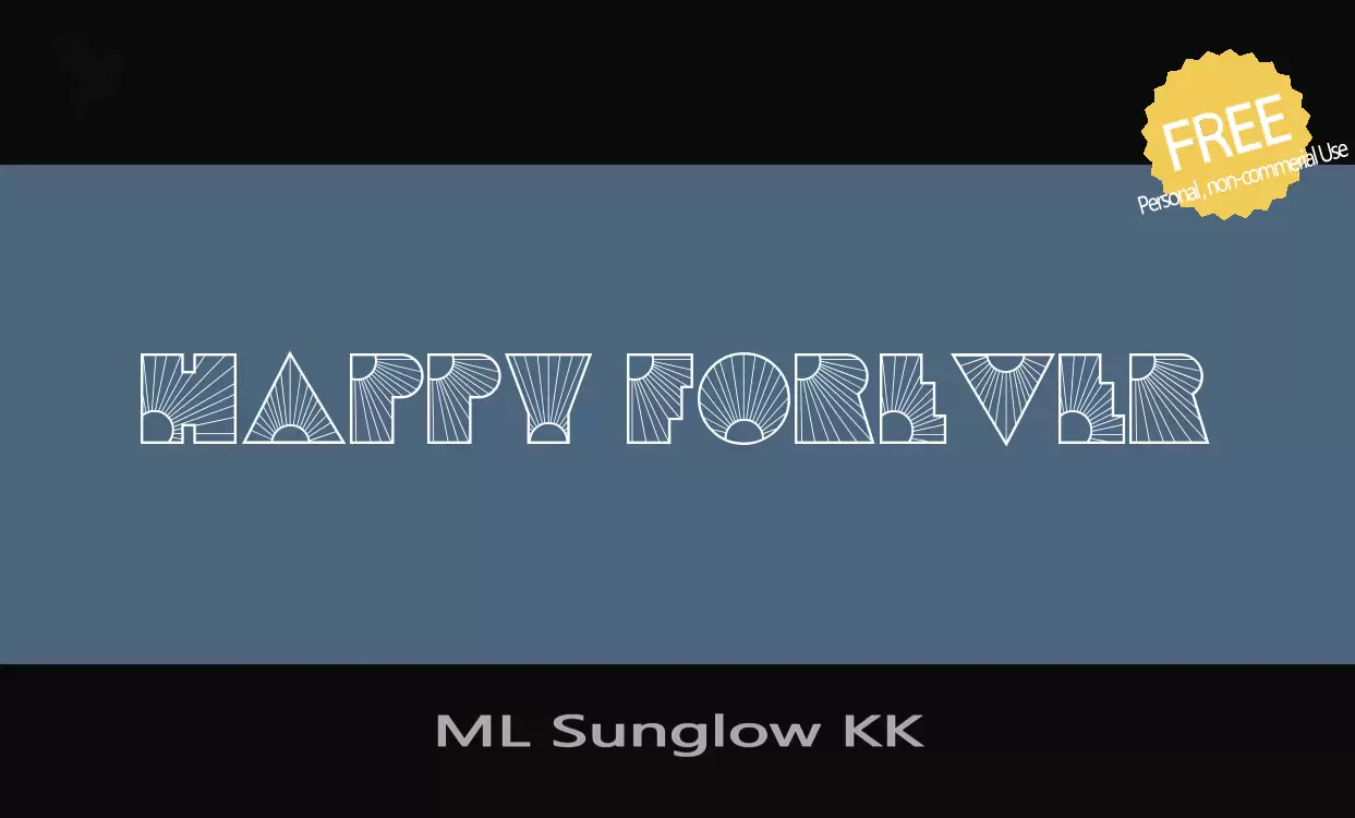 Font Sample of ML-Sunglow-KK