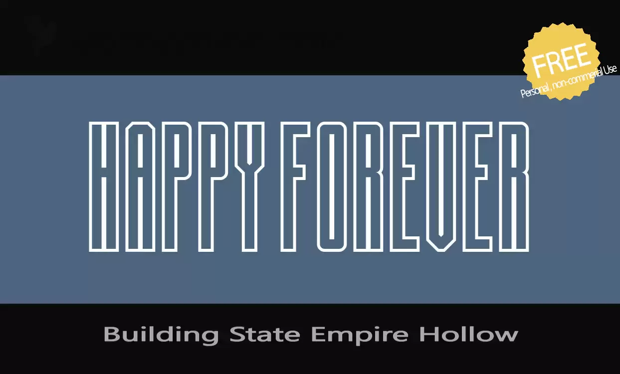 「Building-State-Empire-Hollow」字体效果图