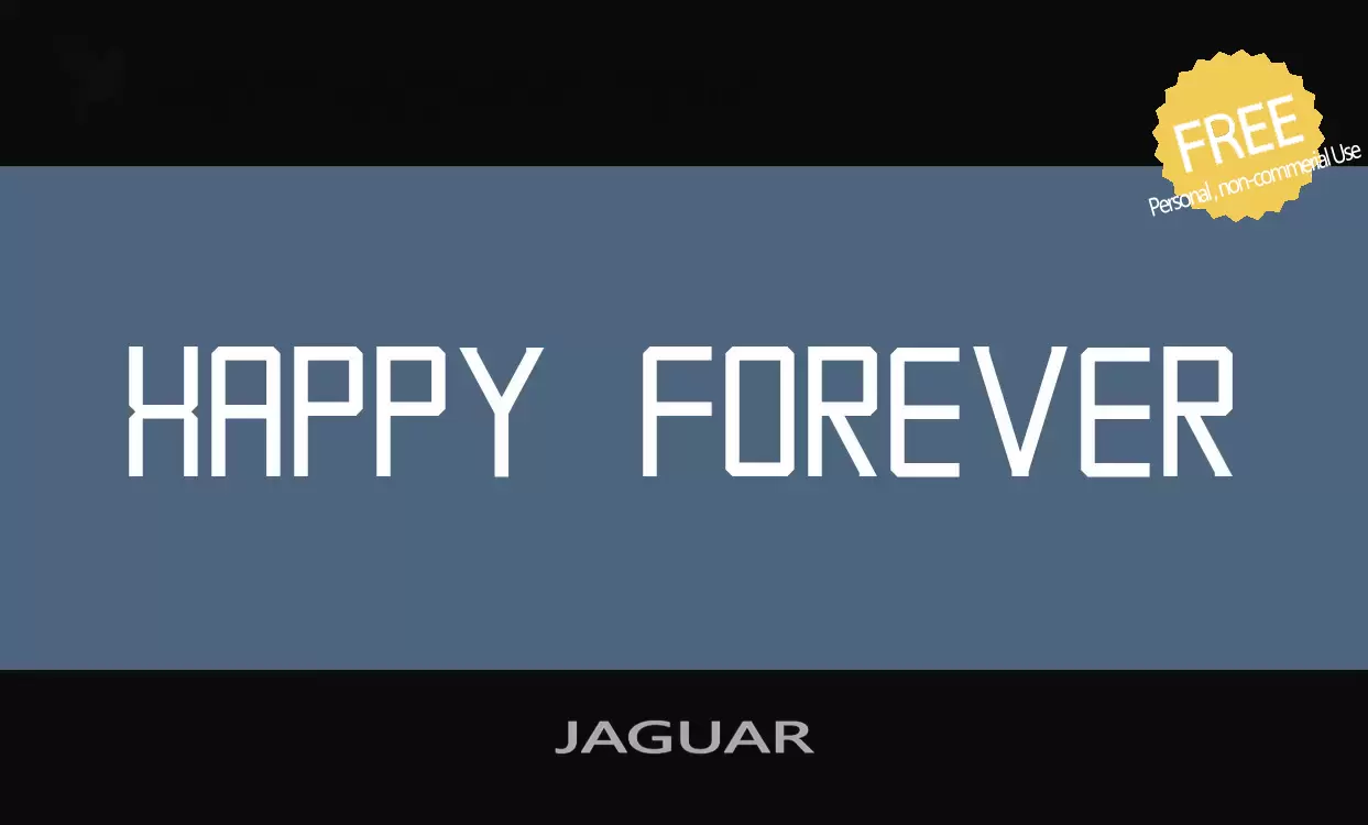 「JAGUAR」字体效果图