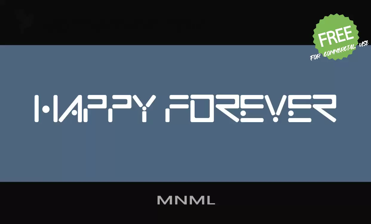 Font Sample of MNML
