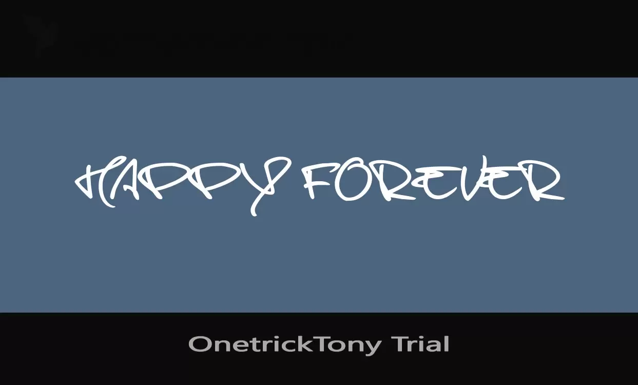 Font Sample of OnetrickTony-Trial