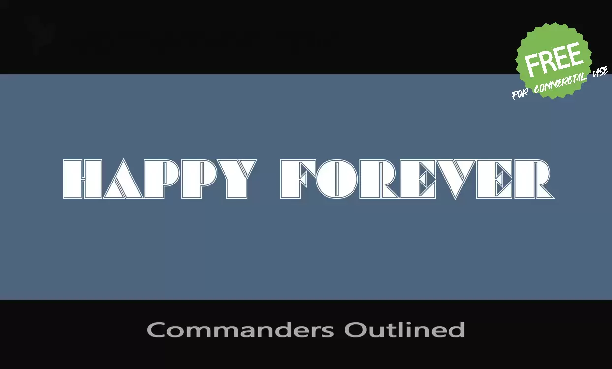 Font Sample of Commanders-Outlined