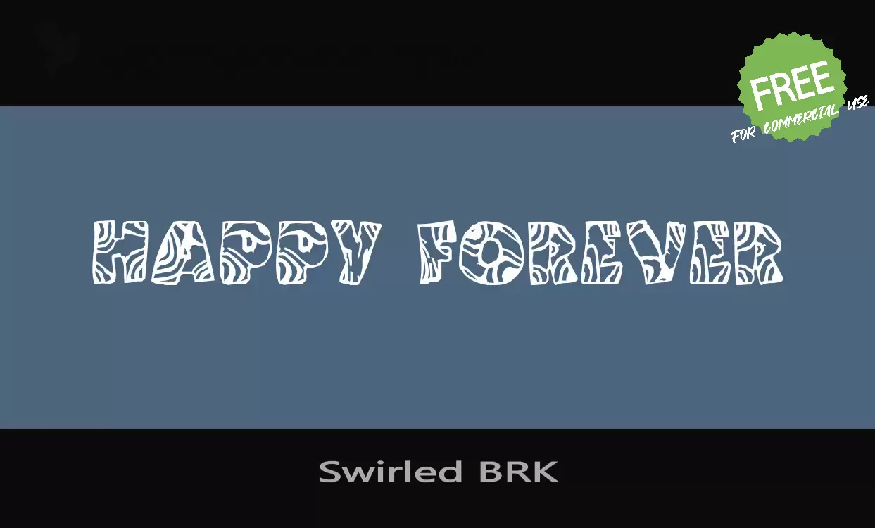 Font Sample of Swirled-BRK