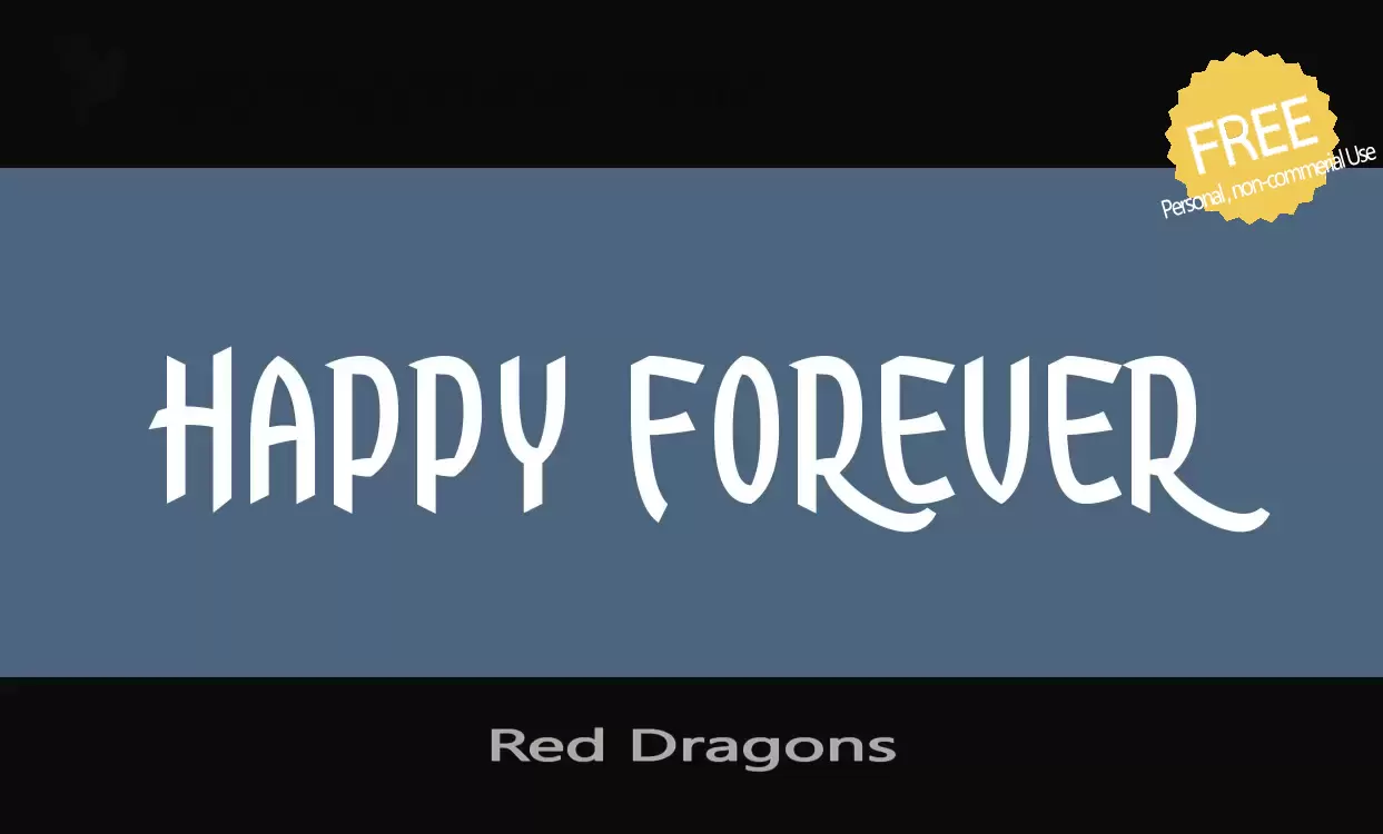 Font Sample of Red-Dragons