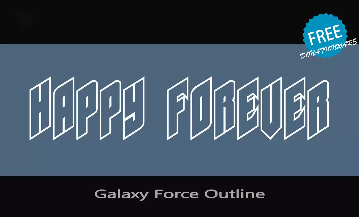 「Galaxy-Force-Outline」字体效果图