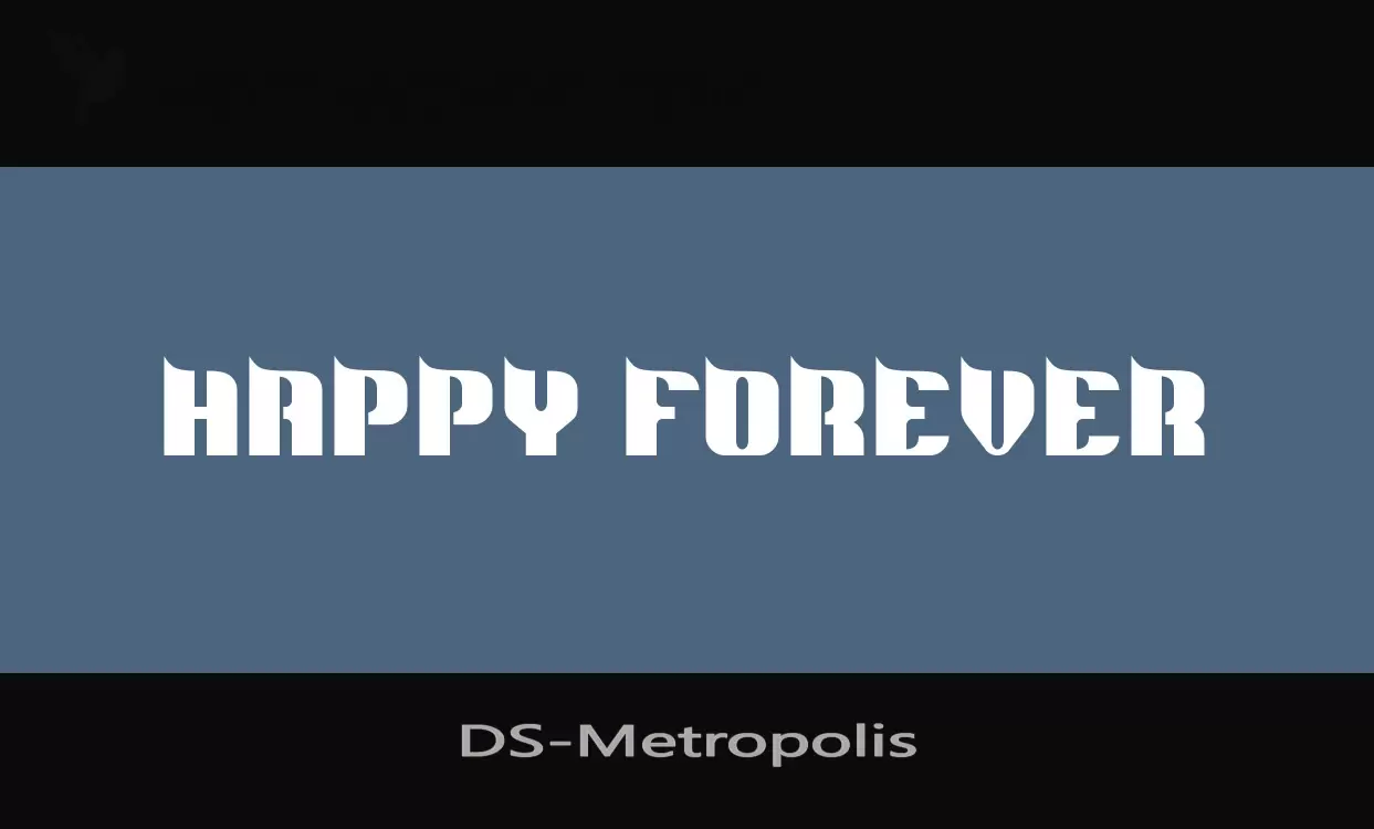 「DS-Metropolis」字体效果图