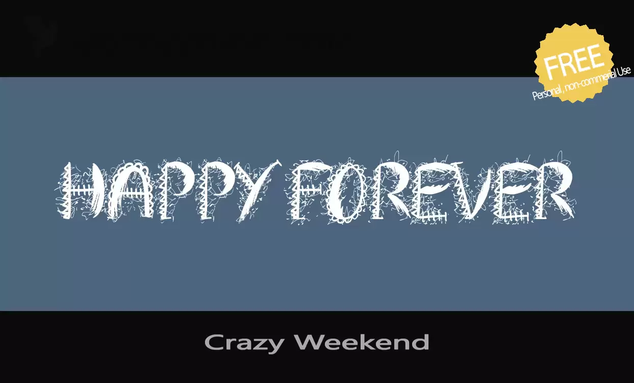 Font Sample of Crazy-Weekend