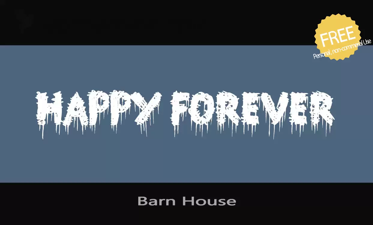 「Barn-House」字体效果图