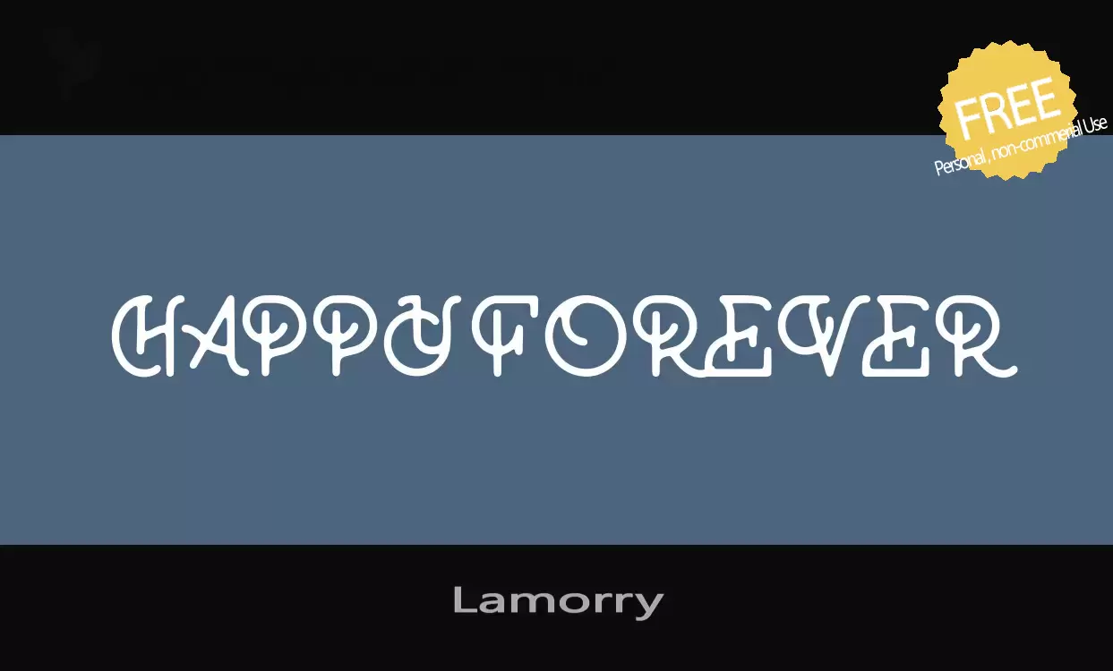 「Lamorry」字体效果图