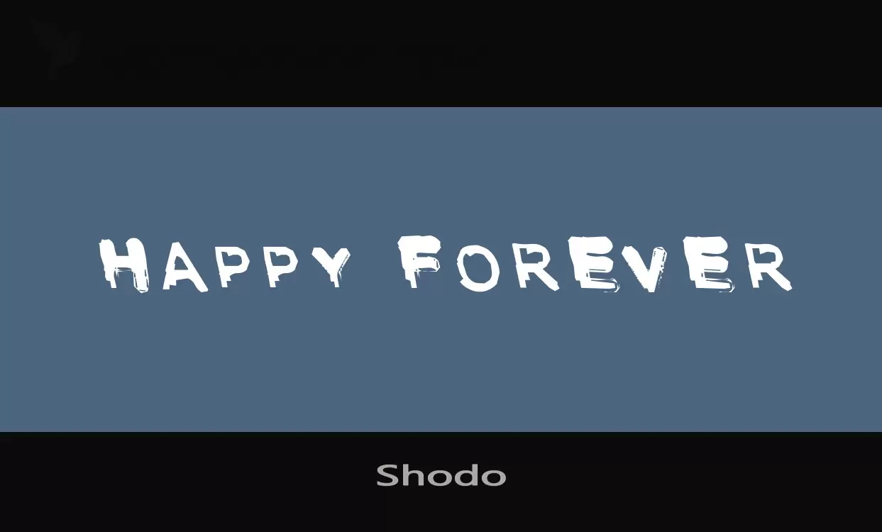 「Shodo」字体效果图