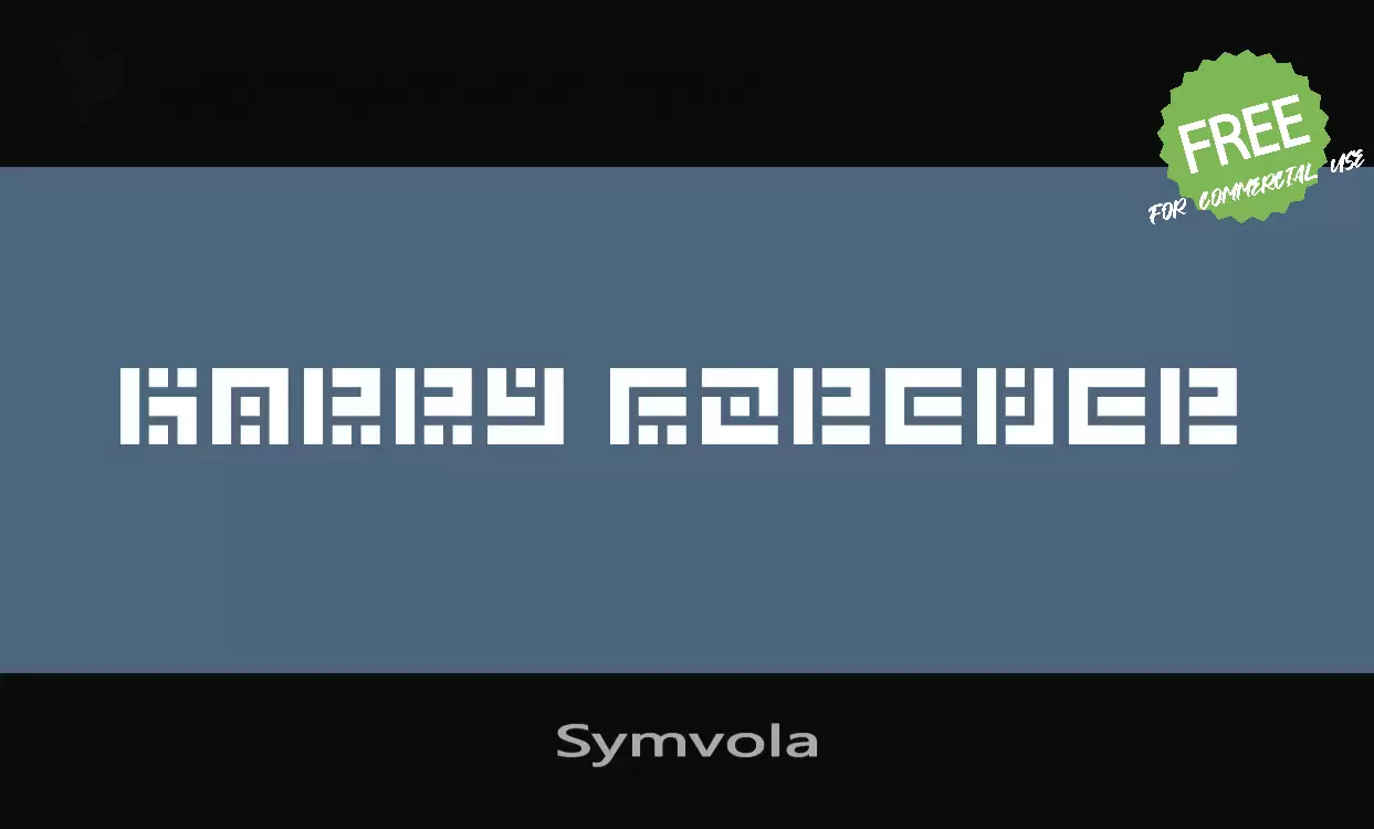 「Symvola」字体效果图