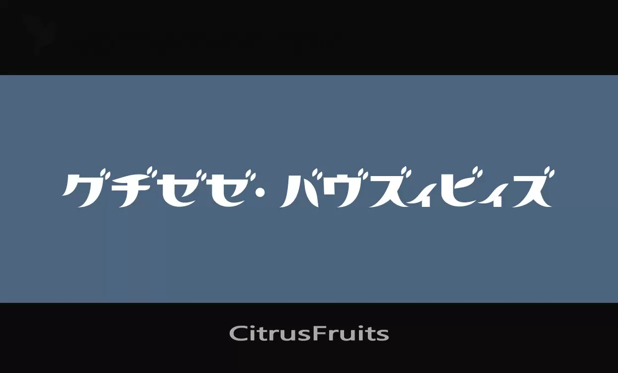 Font Sample of CitrusFruits