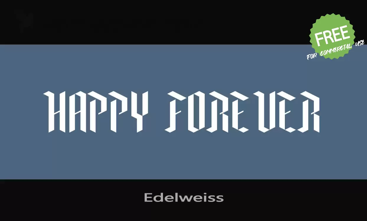 「Edelweiss」字体效果图