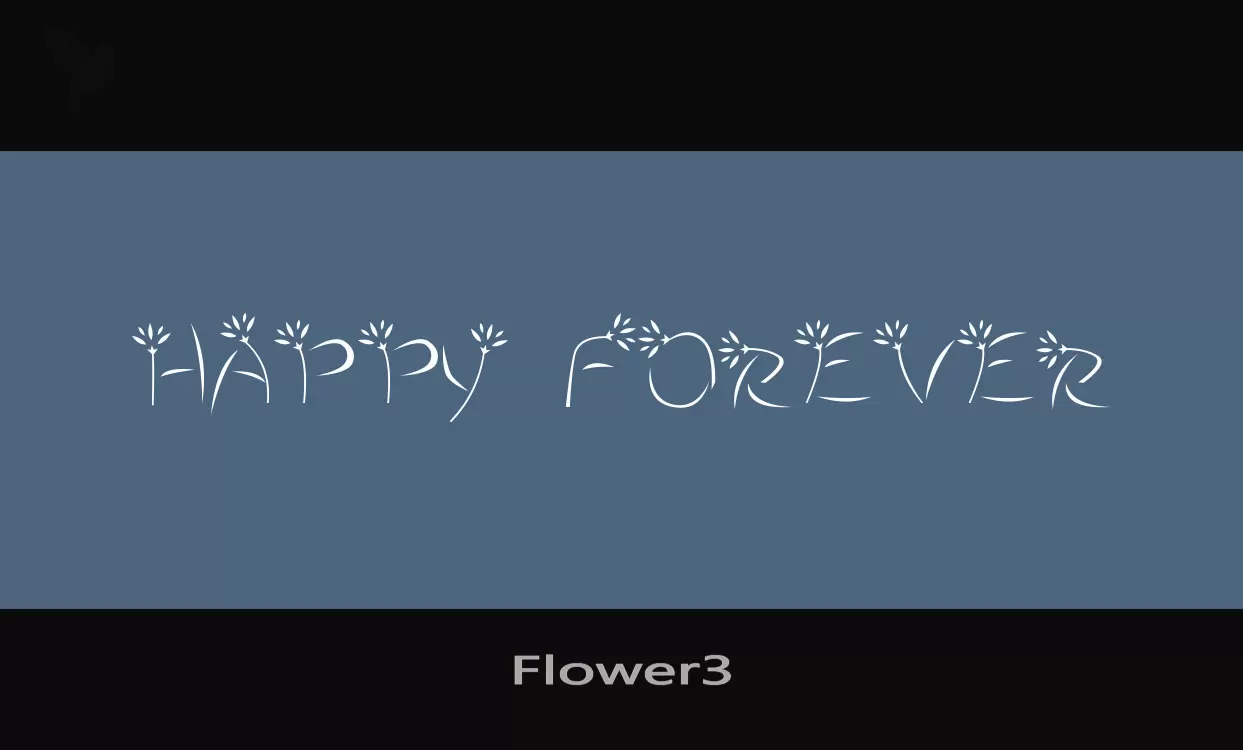 「Flower3」字体效果图