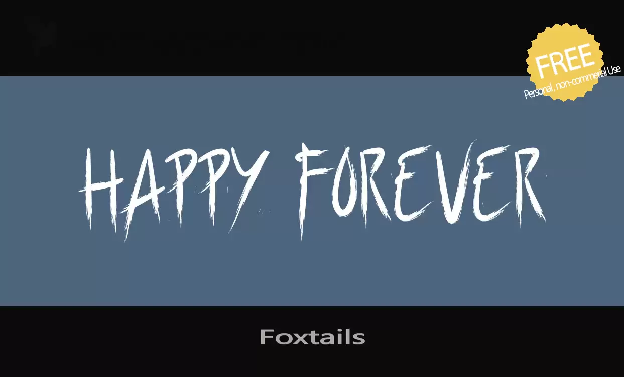 「Foxtails」字体效果图