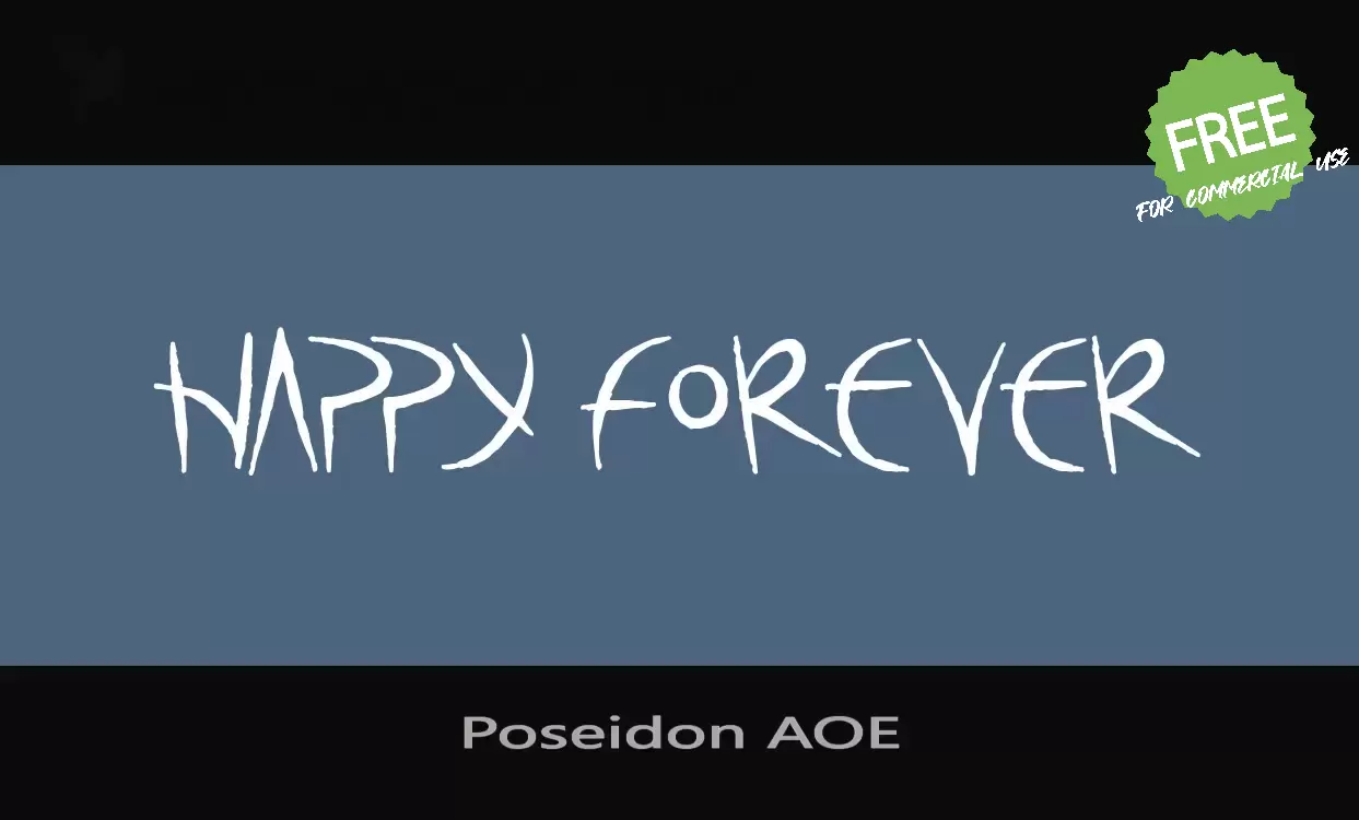 「Poseidon-AOE」字体效果图