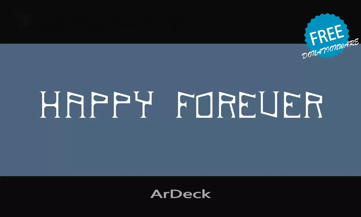 Font Sample of ArDeck