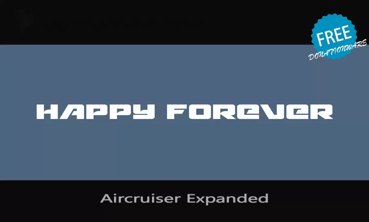 「Aircruiser-Expanded」字体效果图