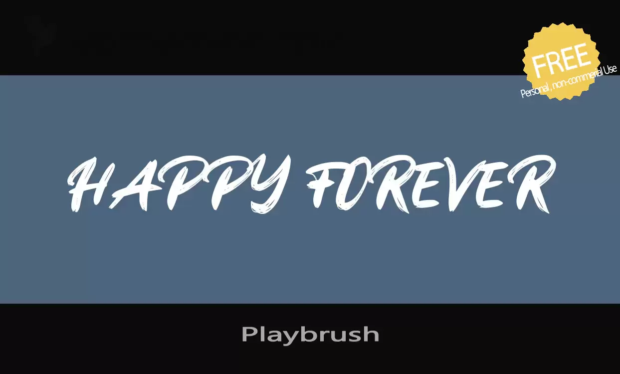 「Playbrush」字体效果图