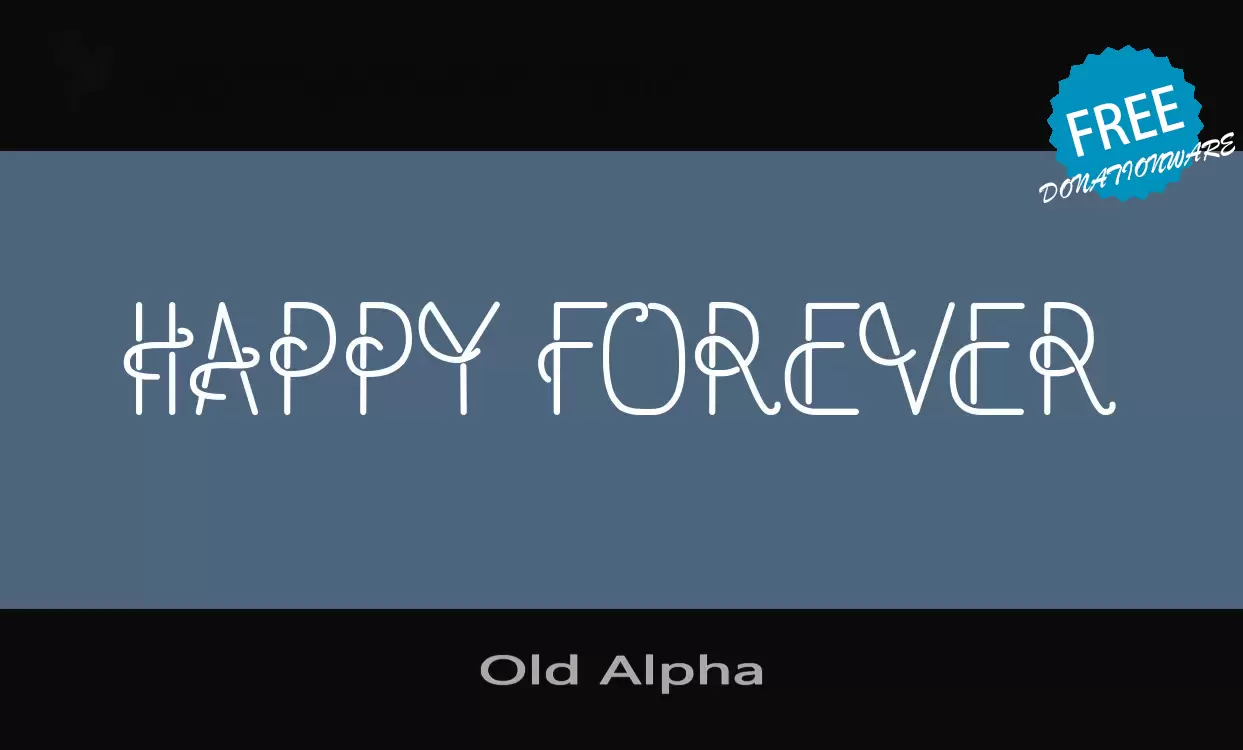 「Old-Alpha」字体效果图