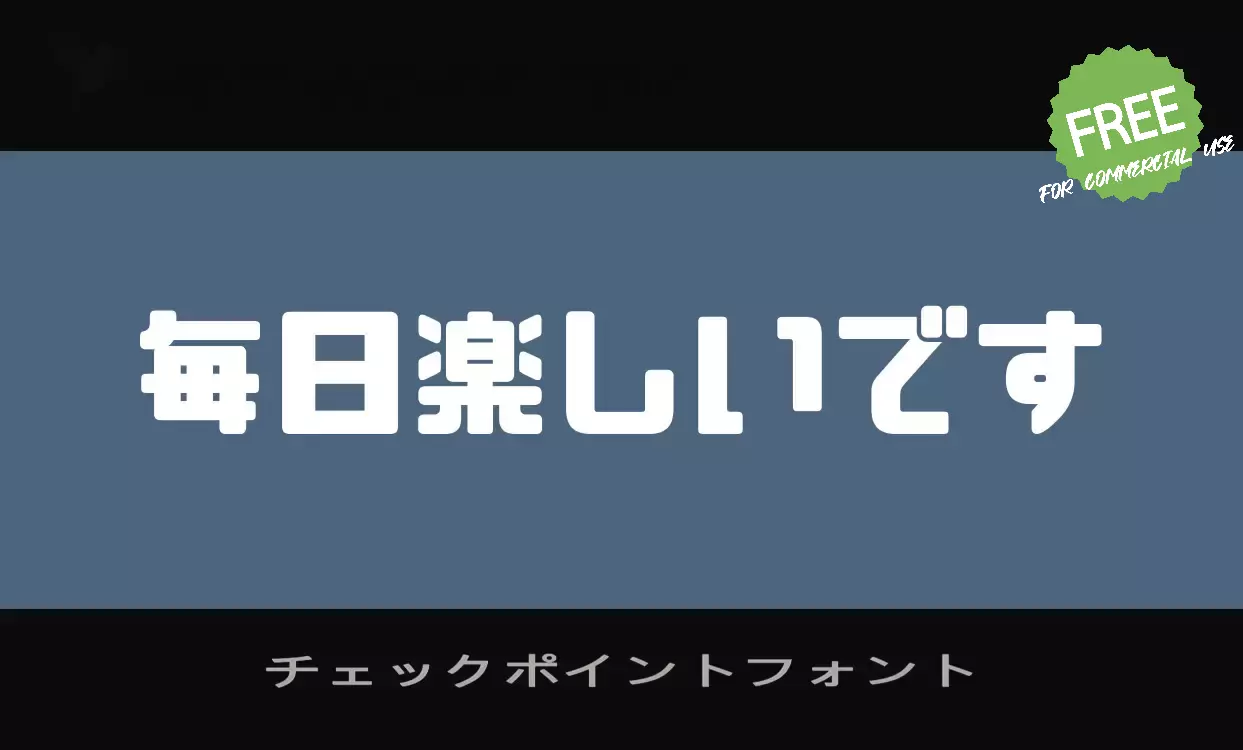 Font Sample of チェックポイントフォント