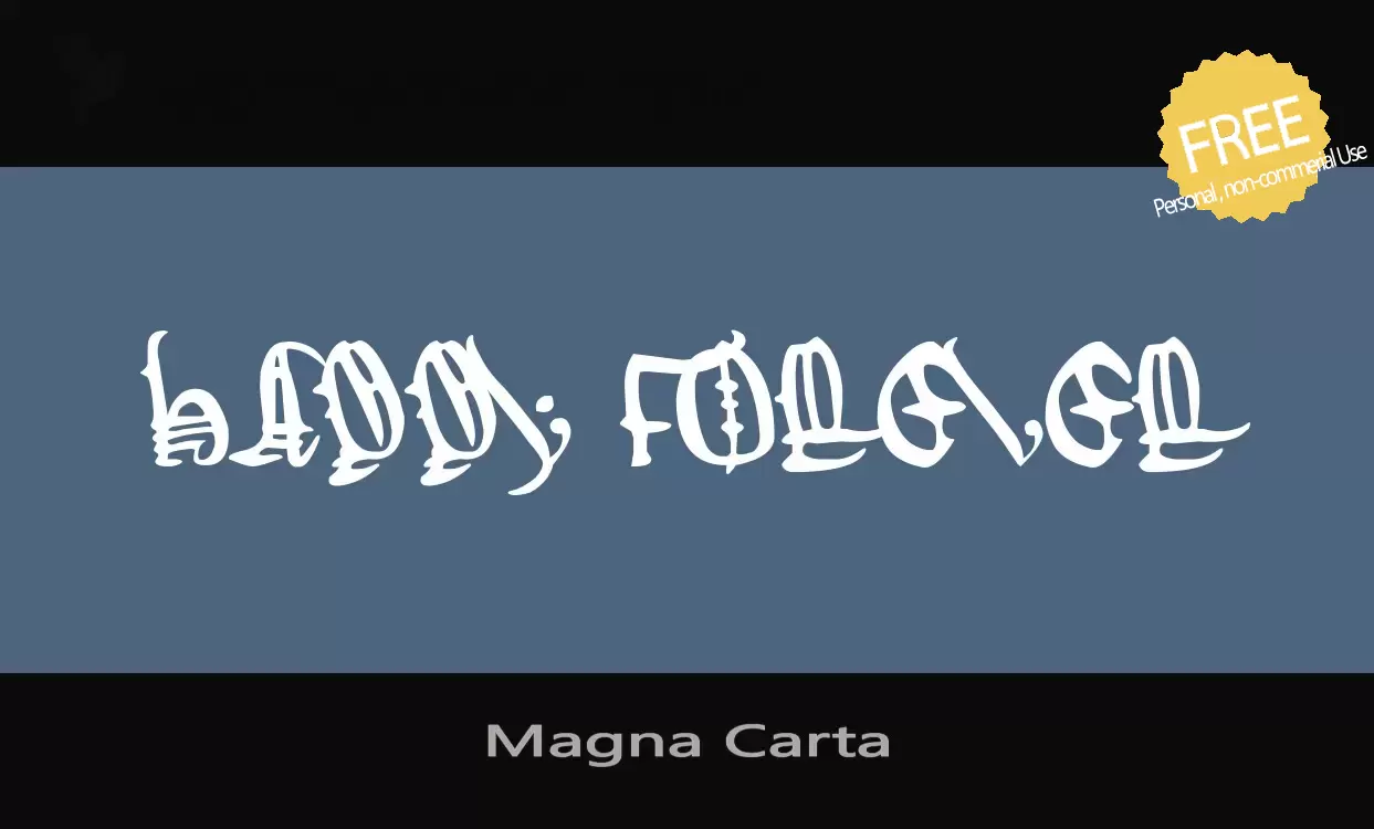 「Magna-Carta」字体效果图