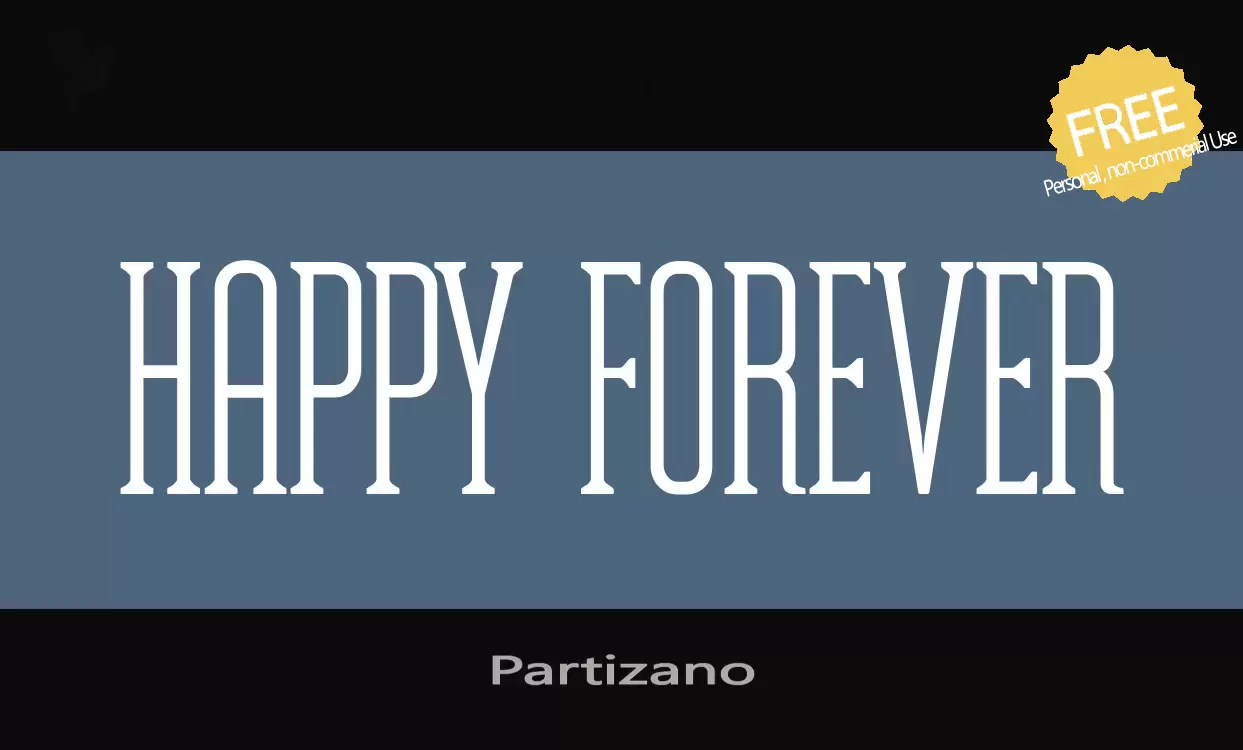 Font Sample of Partizano