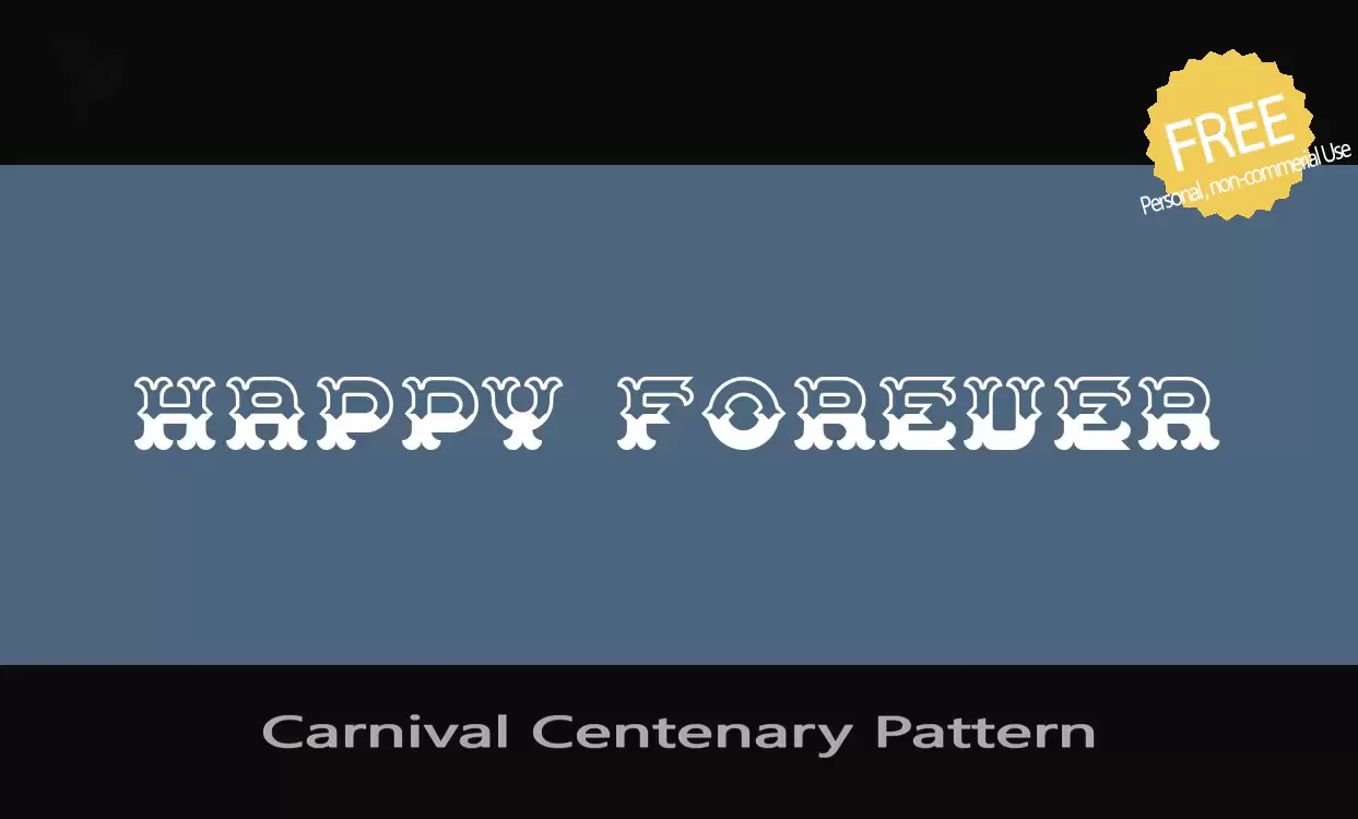 Font Sample of Carnival-Centenary-Pattern