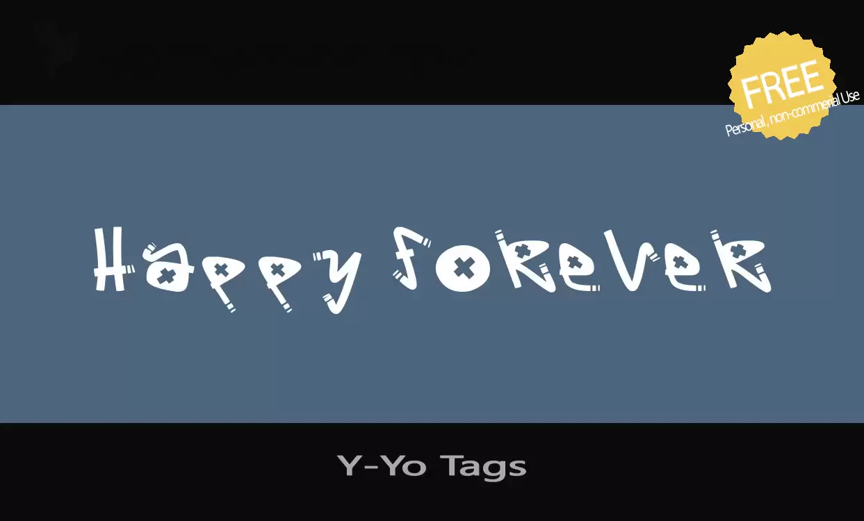 「Y-Yo-Tags」字体效果图