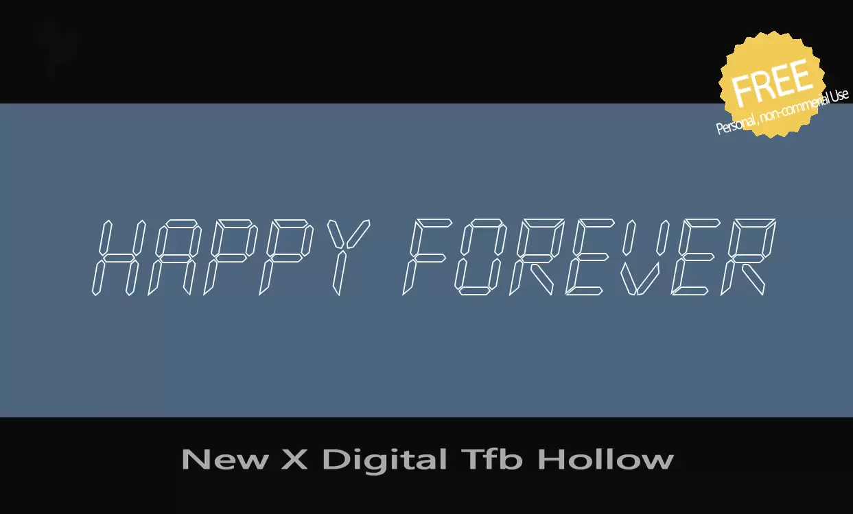 「New-X-Digital-Tfb-Hollow」字体效果图