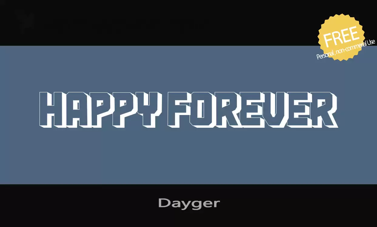 Font Sample of Dayger