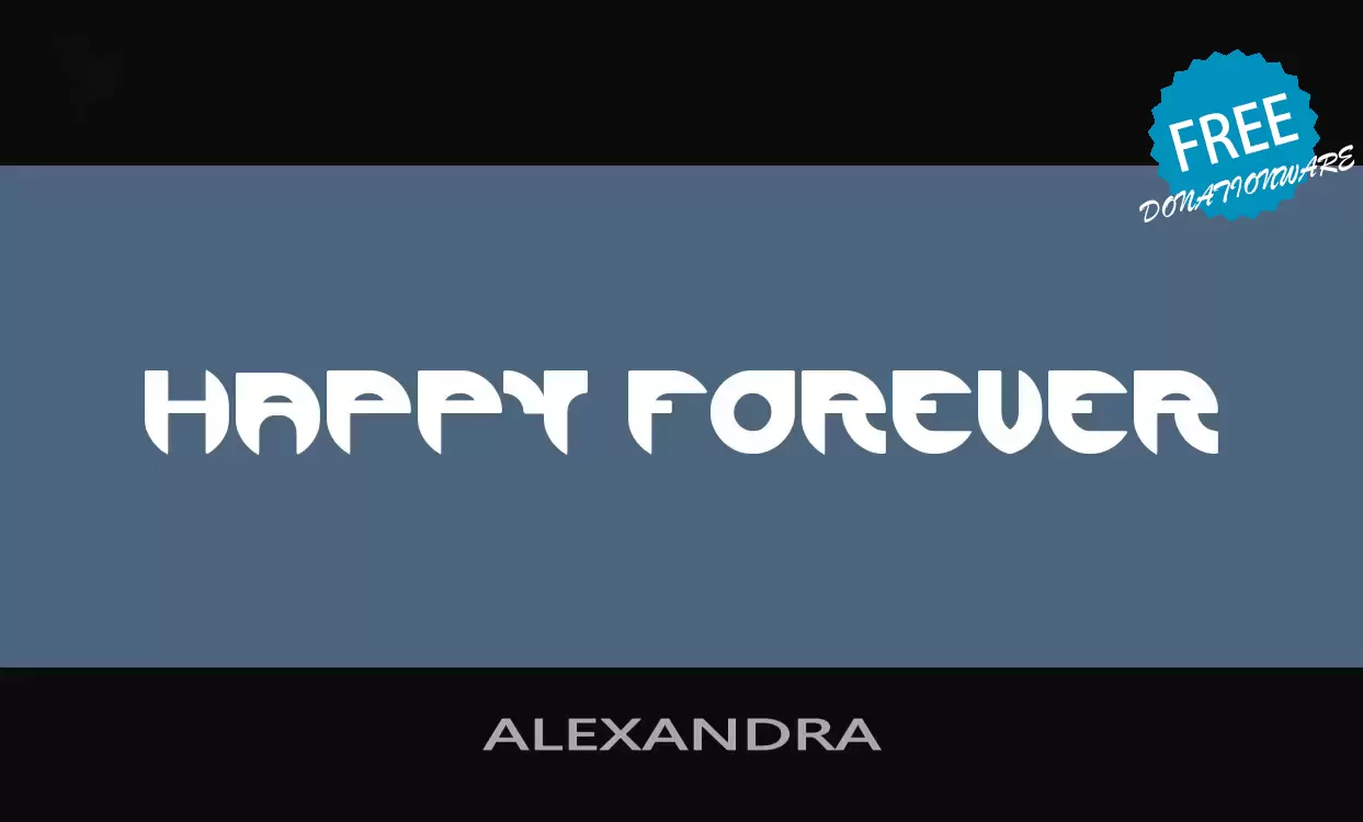 Font Sample of ALEXANDRA