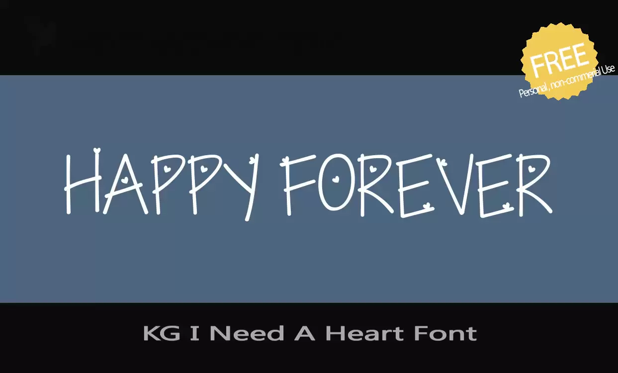 「KG-I-Need-A-Heart-Font」字体效果图