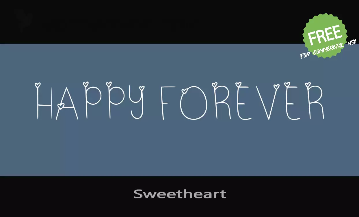 「Sweetheart」字体效果图