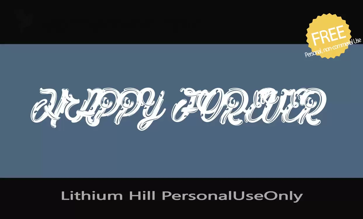 「Lithium-Hill-PersonalUseOnly」字体效果图