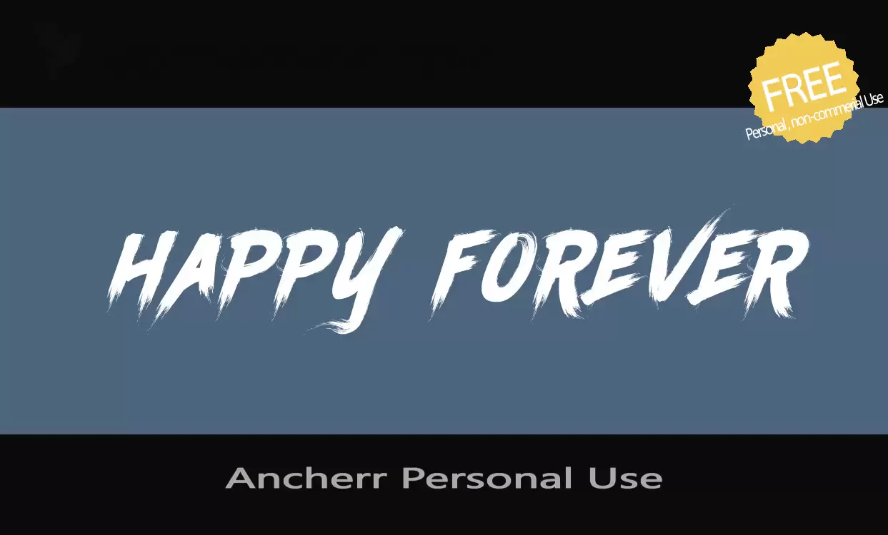 Font Sample of Ancherr-Personal-Use