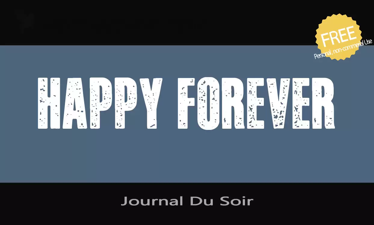 「Journal-Du-Soir」字体效果图