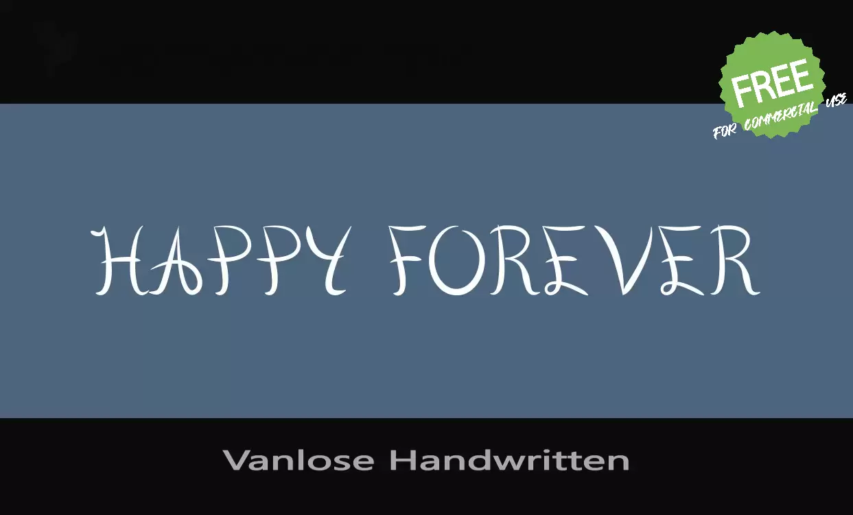 「Vanlose-Handwritten」字体效果图