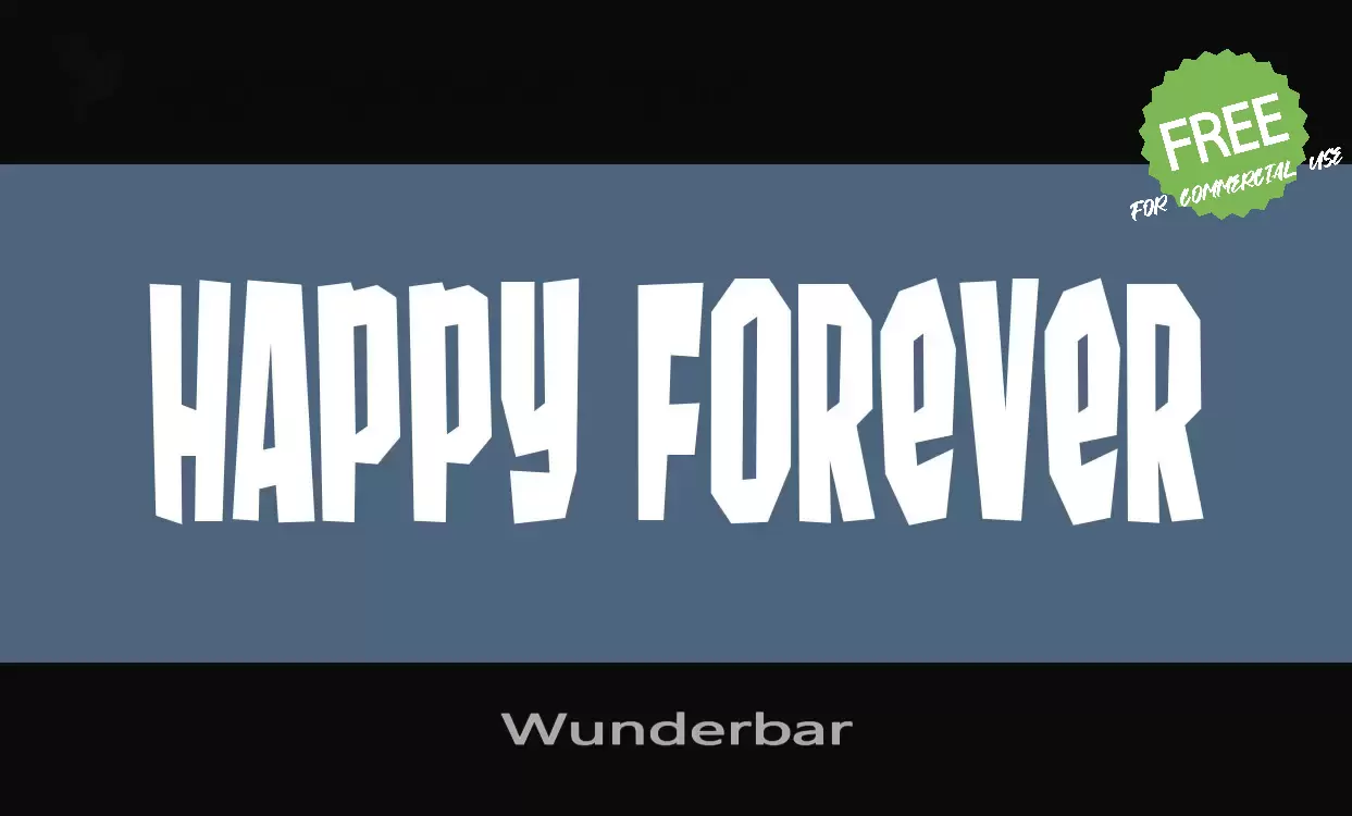 「Wunderbar」字体效果图