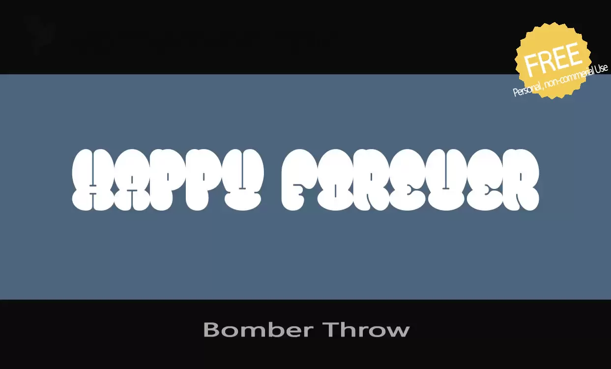 Sample of Bomber-Throw