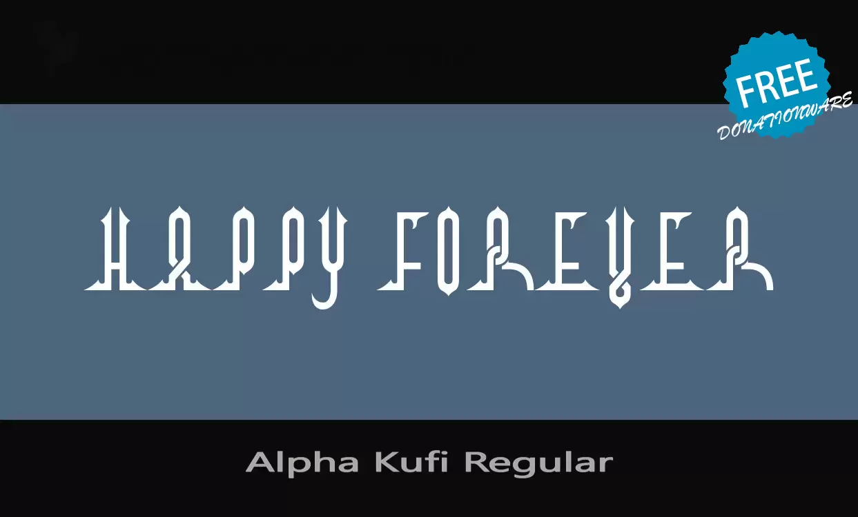 「Alpha-Kufi-Regular」字体效果图