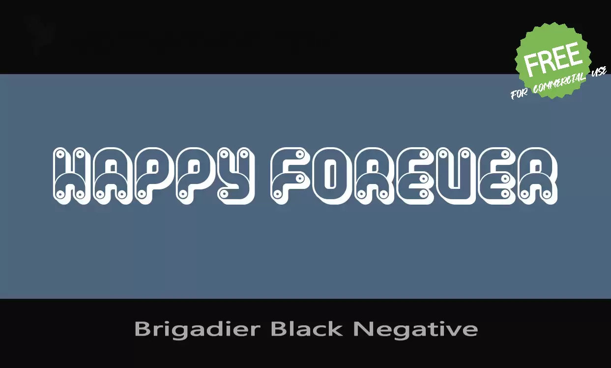 「Brigadier-Black-Negative」字体效果图